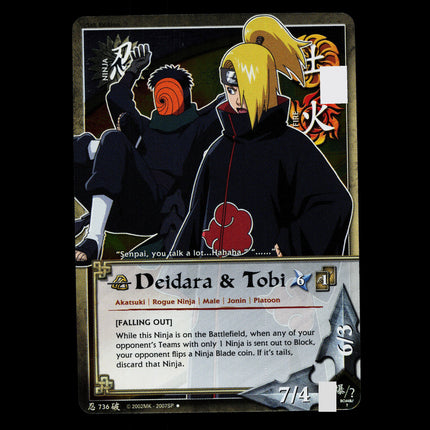 Deidara & Tobi - 736 - NM - 1st Edition - Foil - Naruto CCG - D3-75