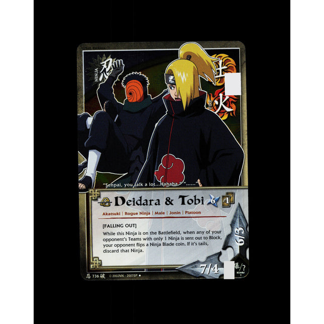 Deidara & Tobi - 736 - NM - 1st Edition - Foil - Naruto CCG - D3-75