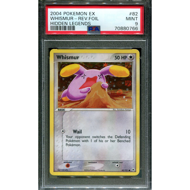 Whismur - 82/101 - PSA 9 - Reverse Holo - Hidden Legends - Pokemon - 80766