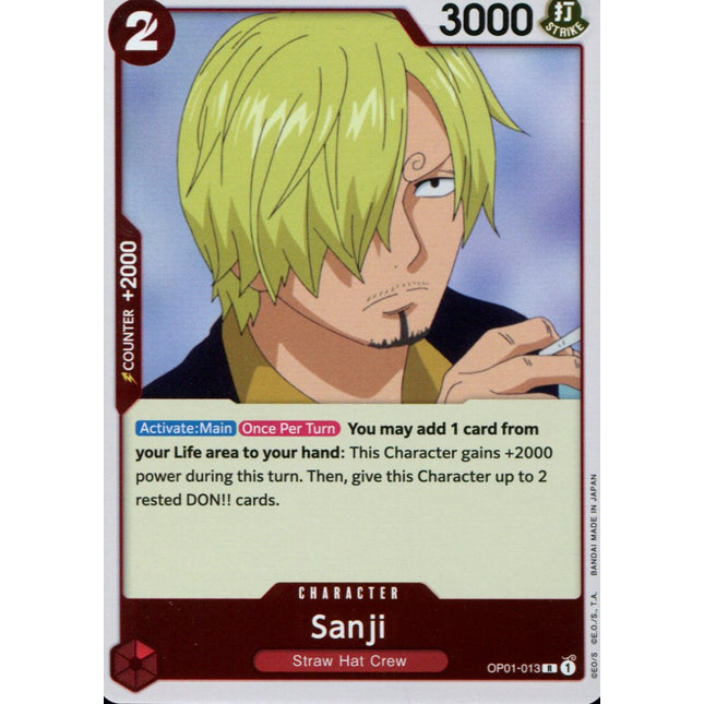 Sanji - OP01-013 - Rare - English - One Piece TCG OP-01