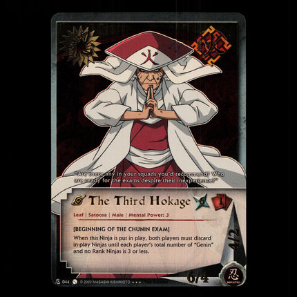 The Third Hokage - 044 - NM - 1st Edition - Foil - Naruto CCG - D4-83