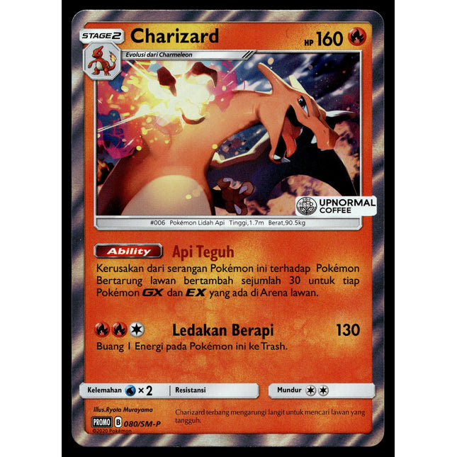 Charizard - 080/SM-P - PSA NM - Indonesian - Upnormal Coffee - Promo - Pokemon - A1-77