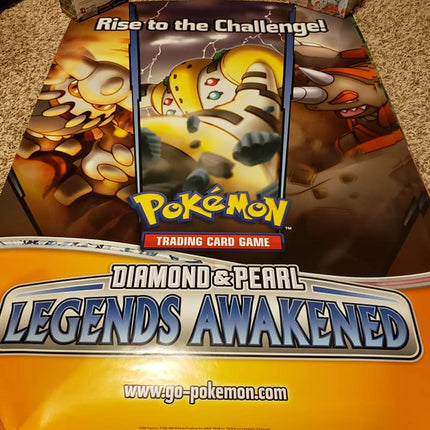 Heatran, Regigigas, Rhyperior - Diamond & Pearl Legends Awakened - Pokemon Prerelease Poster - 24"x36"