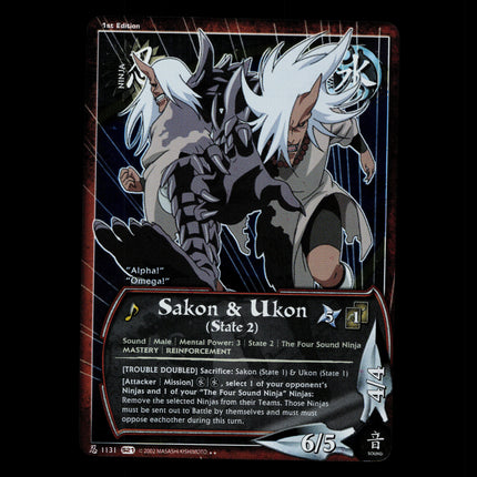 Sakon & Ukon (State 2) - 1131 - NM - 1st Edition Foil - S21 - Naruto CCG - D4-14