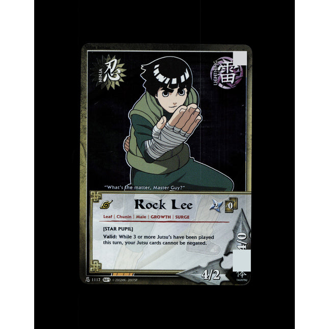Rock Lee - 1117 - NM - 1st Edition Foil - S21 - Naruto CCG - D3-93
