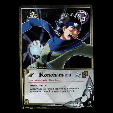 Konohamaru - 1579 - NM - Unlimited Foil - S27 - Naruto CCG - D3-143