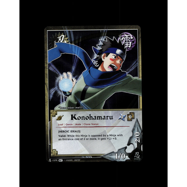 Konohamaru - 1579 - NM - Unlimited Foil - S27 - Naruto CCG - D3-143