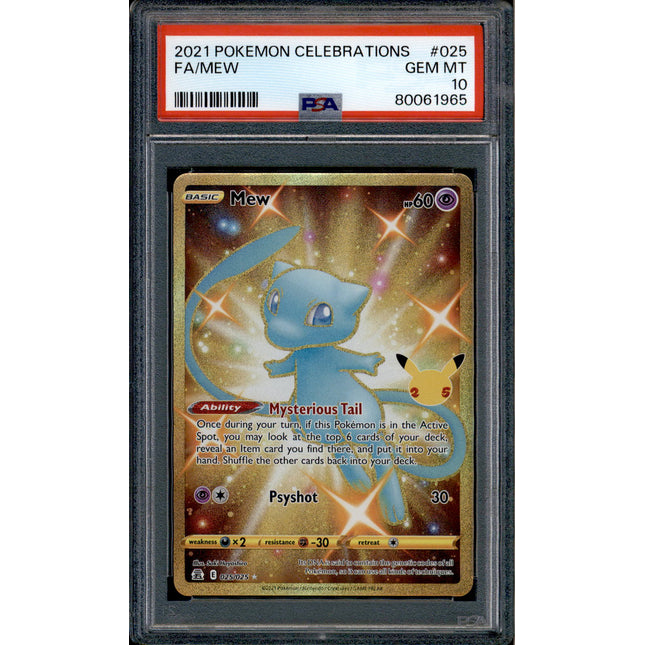 Mew - 025/025 - PSA 10 - Secret Rare - Celebrations - Pokemon - 61965