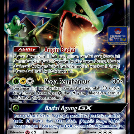 Rayquaza GX - 123/SM-P - NM - Indonesian Gym - Promo - Pokemon - B1-19