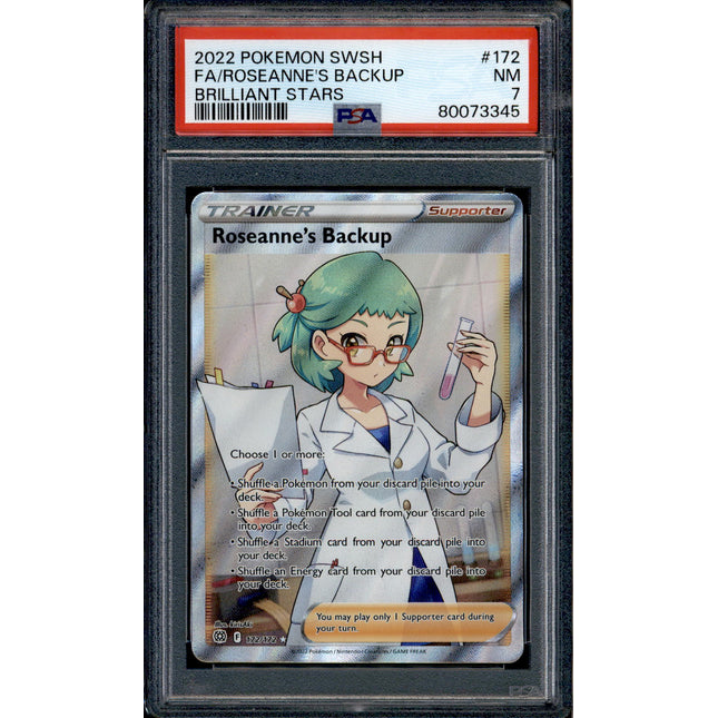 Roseanne's Backup - 172/172 - PSA 7 - Full Art - Brilliant Stars - Pokemon - 73345