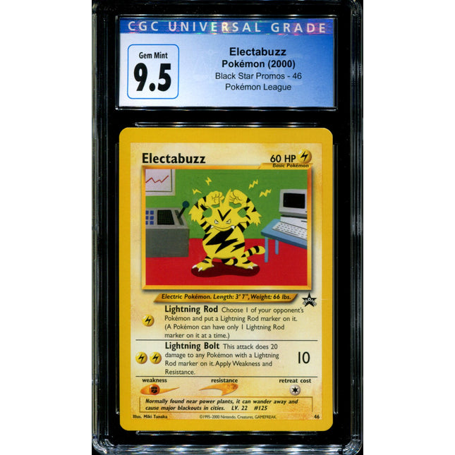 Electabuzz - 46 - CGC 9.5 - Black Star Promos - League - Pokemon - 92018