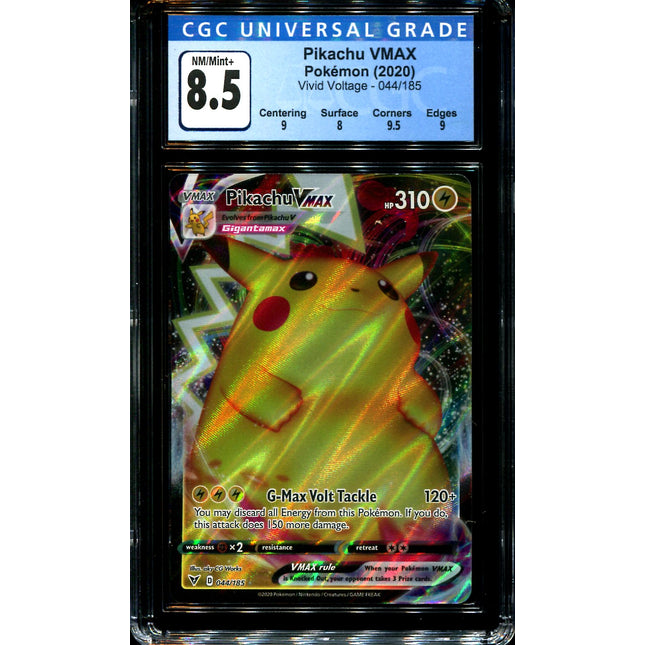 Pikachu Vmax - 044/185 - CGC 8.5 - Vivid Voltage - Pokemon - 28195