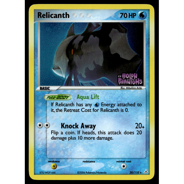 Relicanth - 30/110 - NM - Reverse Holo - Holon Phantoms - Pokemon - A9-85