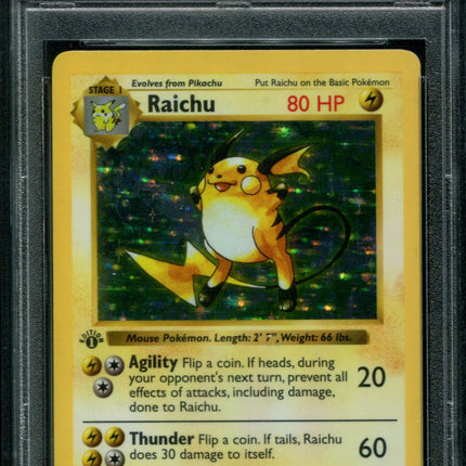Raichu 1st Edition - 14/102 - PSA 7 NM - Base Set Shadowless - 37370