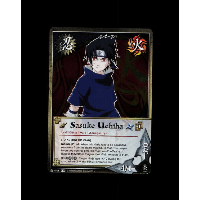 Sasuke Uchiha - 1506 - NM - Foil - S26 - Naruto CCG - E1-162