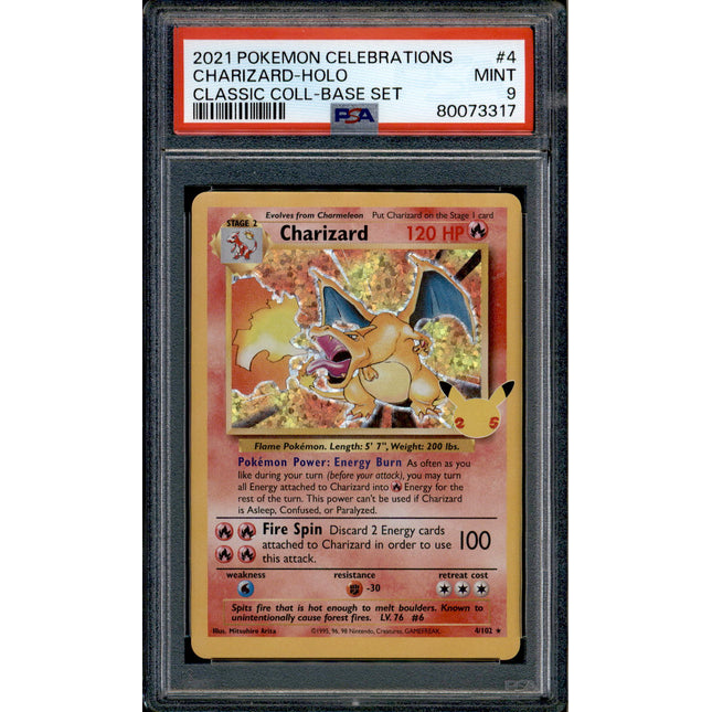 Charizard - 4/102 - PSA 9 - Holo - Celebrations - Pokemon - 73317