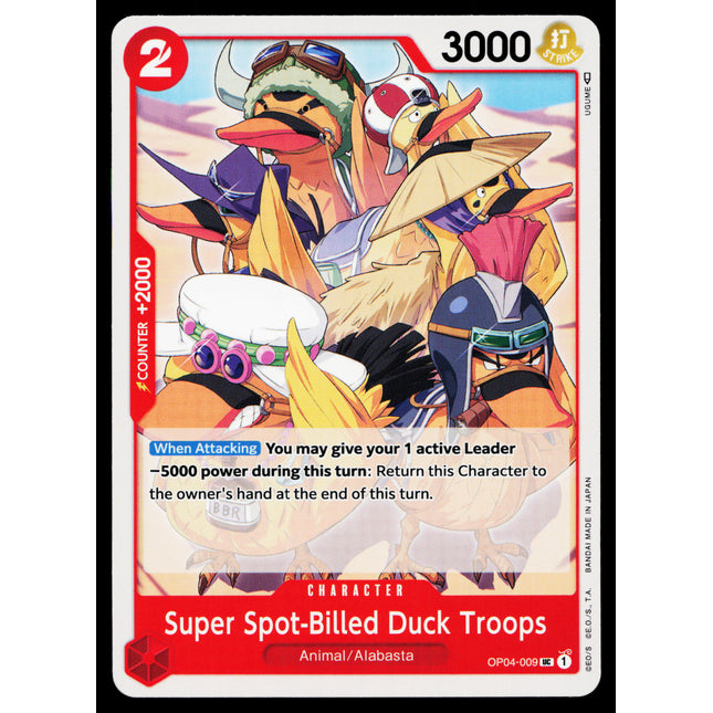 Super Spot-Billed Duck Troops - OP04-009 - NM - Uncommon - English OP04 - One Piece TCG