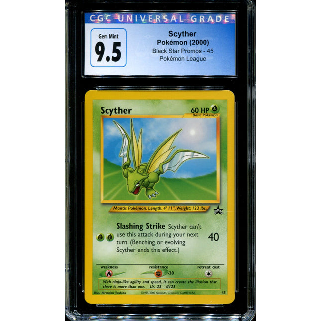 Scyther - 45 - CGC 9.5 - Black Star Promos - League - Pokemon - 92059