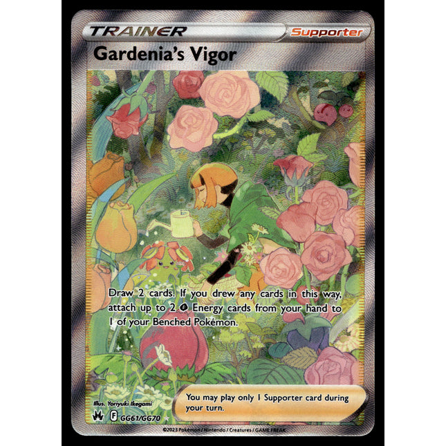 Gardenia's Vigor - GG61/GG70 - NM - Full Art - Crown Zenith - Pokemon - C3-17