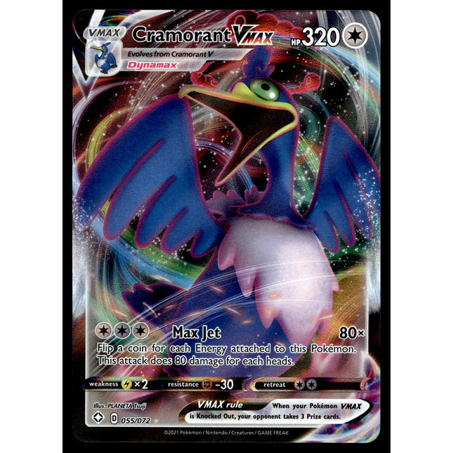 Cramorant Vmax - 055/072 - NM - Ultra Rare - Shining Fates - Pokemon - A8-70