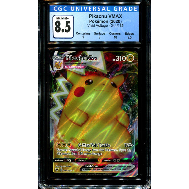 Pikachu Vmax - 044/185 - CGC 8.5 - Vivid Voltage - Pokemon - 28185