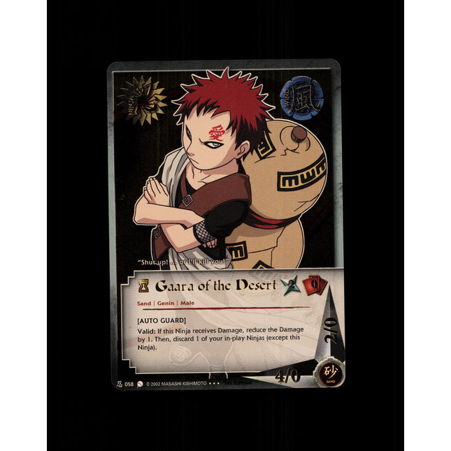 Gaara of the Desert - 058 - NM - 1st Edition - Foil - Naruto CCG - D4-82
