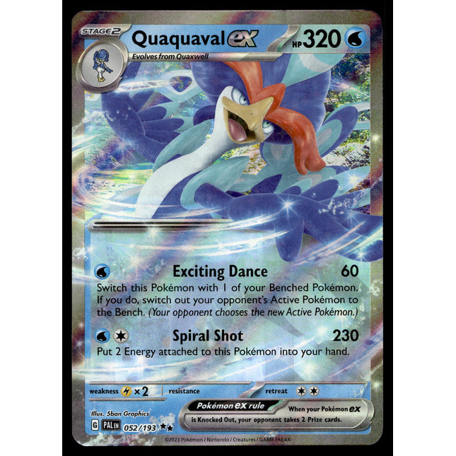 Quaquaval ex - 052/193 - NM - Ultra Rare - Paldea Evolved - Pokemon - A8-42