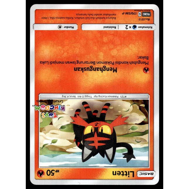 Litten - 170/SM-P - NM - Indonesian Toys Kingdom - Promo - Pokemon - B1-67