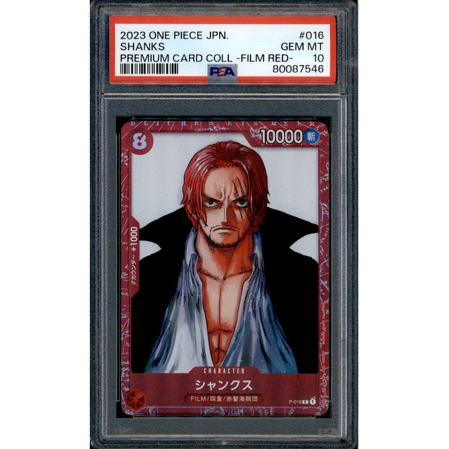 Shanks - P-016 - PSA 10 - Film Red Collection - Promo - One Piece - 87546