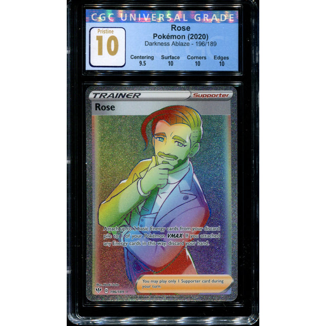 Rose - 196/189 - CGC 10 Pristine - Darkness Ablaze - 68080