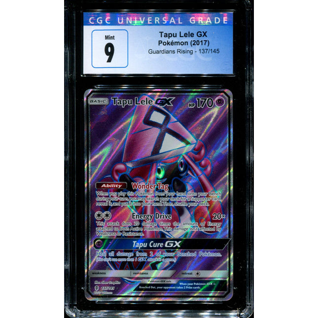 Tapu Lele GX - 137/145 - CGC 9 - Full Art - Sun & Moon Guardians Rising - Pokemon - 54364