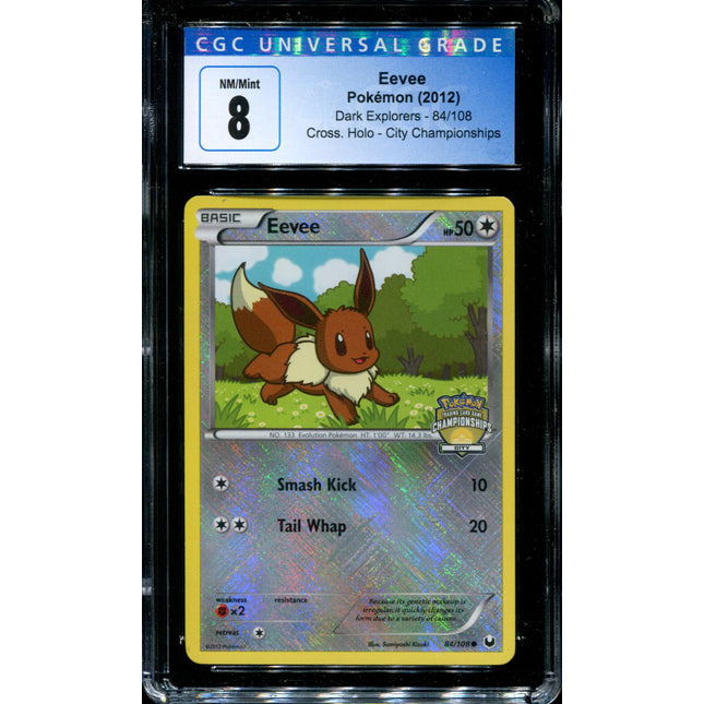 Eevee - 84/108 - CGC 8 - City Championship - Dark Explorers - Pokemon - 54163
