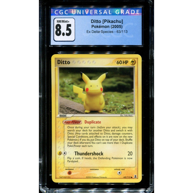 Ditto [Pikachu] - 63/113 - CGC 8.5 - EX Delta Species - Non-holo - Pokemon - 48211
