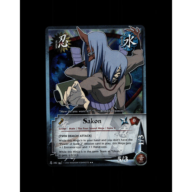 Sakon - 282 - NM - 1st Edition - Foil - Naruto CCG - D3-36
