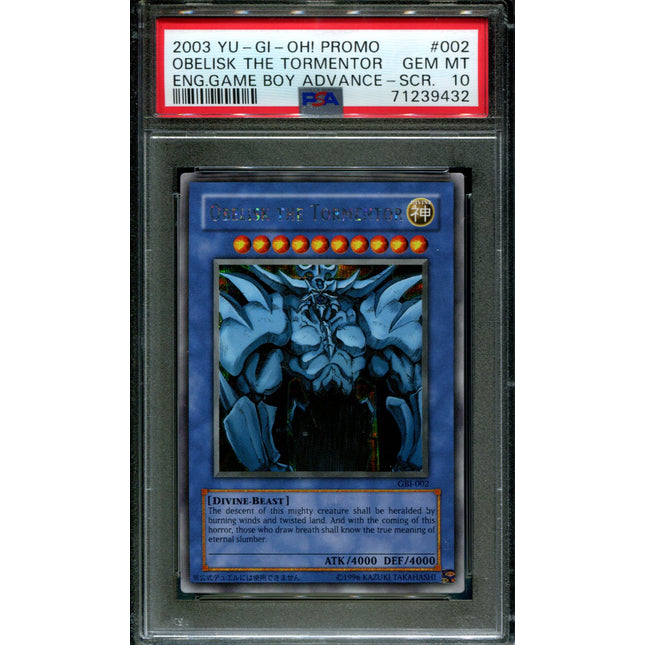 Obelisk the Tormentor - GBI-002 - PSA 10 - Secret Rare - Promo - Pokemon - 39432