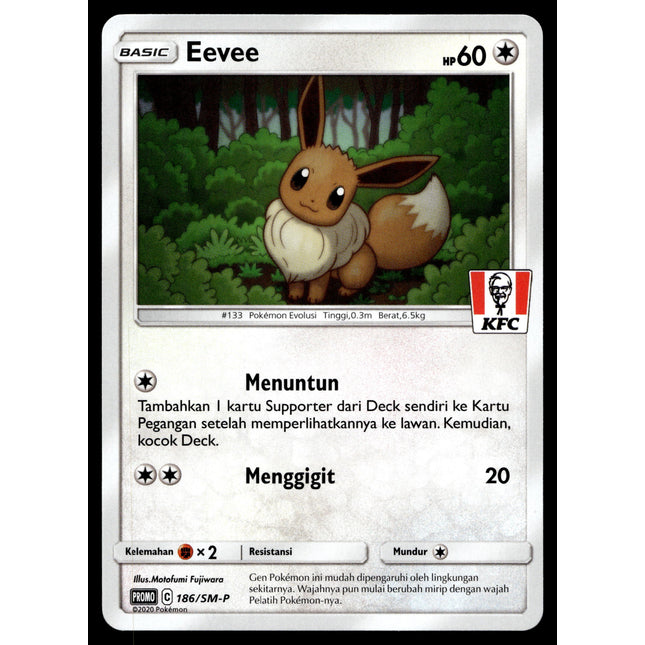 Eevee - 186/SM-P - NM - Indonesian KFC - Promo - Pokemon - B1-46