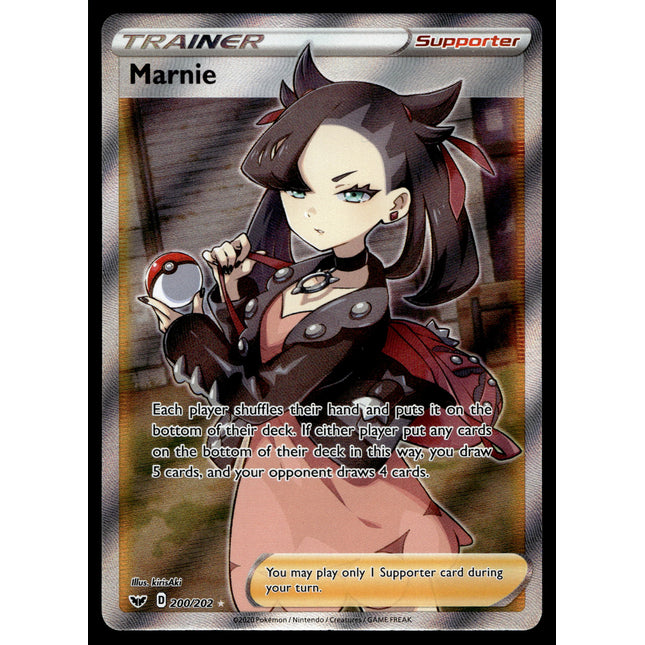 Marnie - 200/202 - NM - Full Art - Sword & Shield - Pokemon - C3-31