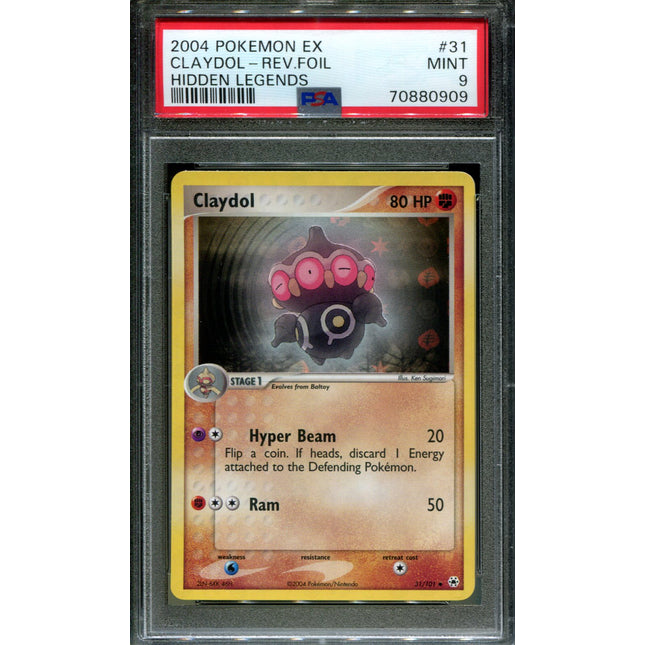 Claydol - 31/101 - PSA 9 - Reverse Holo - Hidden Legends - Pokemon - 80909