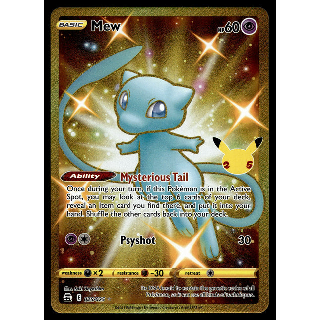 Mew - 025/025 - NM - Secret Rare - Celebrations - Pokemon - A6-69