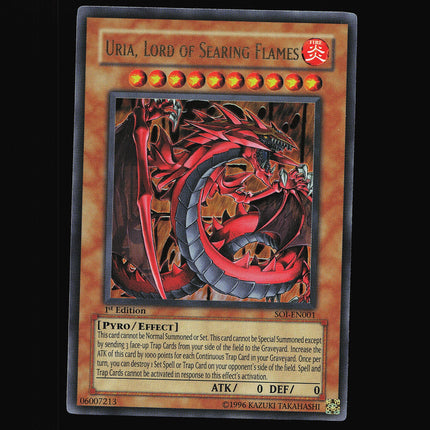 Uria, Lord of Searing Flames - SOI-EN001 - LP - 1st Edition Ultra - SOI - Yu-Gi-Oh - D2-1