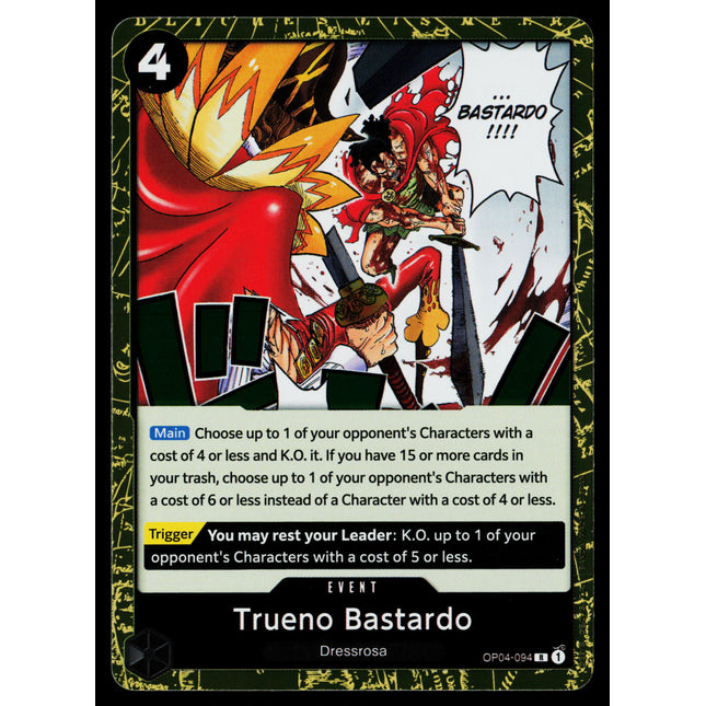 Trueno Bastardo - OP04-094 - NM - Rare - English OP04 - One Piece TCG