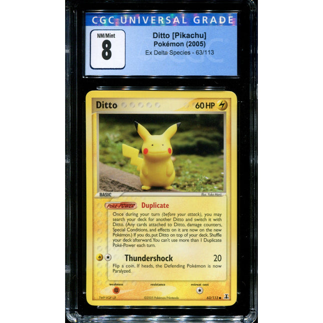 Ditto [Pikachu] - 63/113 - CGC 8 - EX Delta Species - Non-holo - Pokemon - 48215