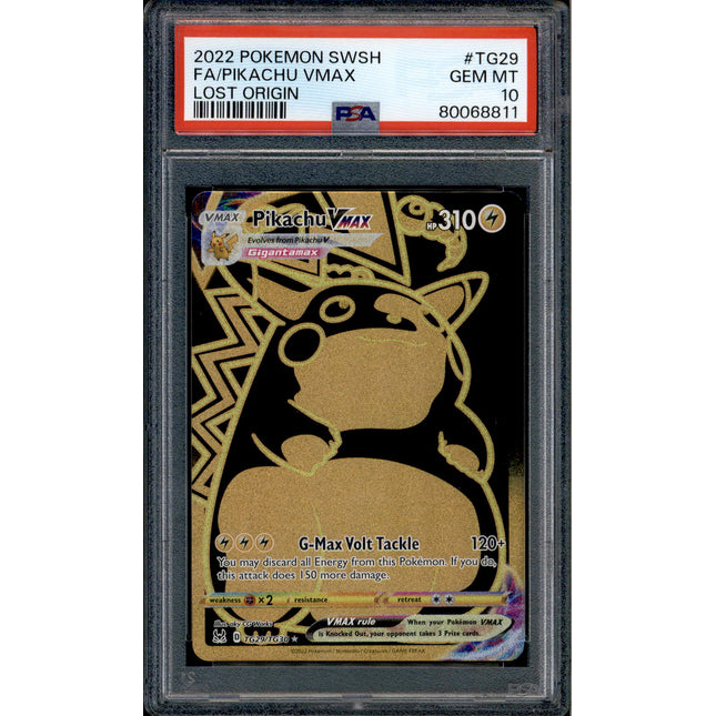 Pikachu Vmax - TG29/TG30 - PSA 10 - Secret Rare - Lost Origin - Pokemon - 68811