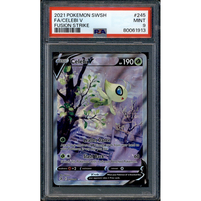 Celebi V - 245/264 - PSA 9 - Alt Art - Fusion Strike - Pokemon - 61913
