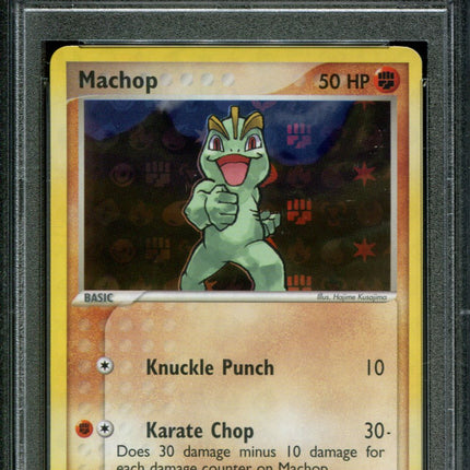 Machop - 64/101 - PSA 8 - Reverse Holo - Hidden Legends - Pokemon - 80912