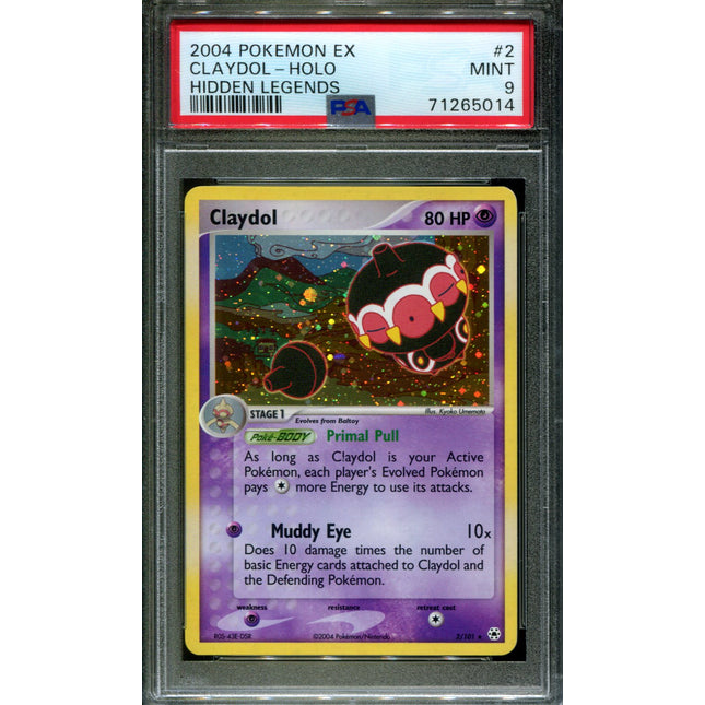 Claydol - 2/101 - PSA 9 - Holo - Hidden Legends - Pokemon - 65014