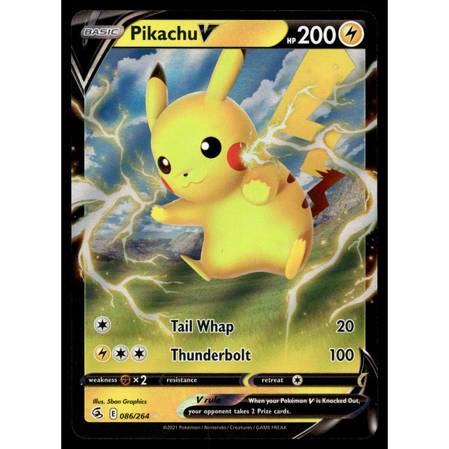 Pikachu V - 086/264 - NM - Ultra Rare - Fusion Strike - Pokemon - A9-19