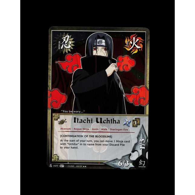 Itachi Uchiha - 1577 - NM - Foil - S27 - Naruto CCG - E1-152