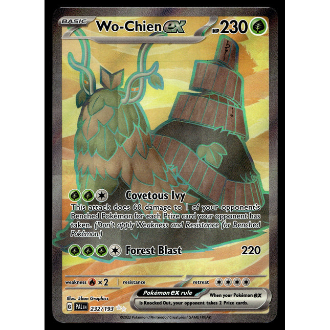 Wo-Chien ex - 232/193 - NM - Full Art - Paldea Evolved - Pokemon - A8-34