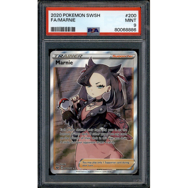 Marnie - 200/202 - PSA 9 - Full Art - Sword & Shield - Pokemon - 68886